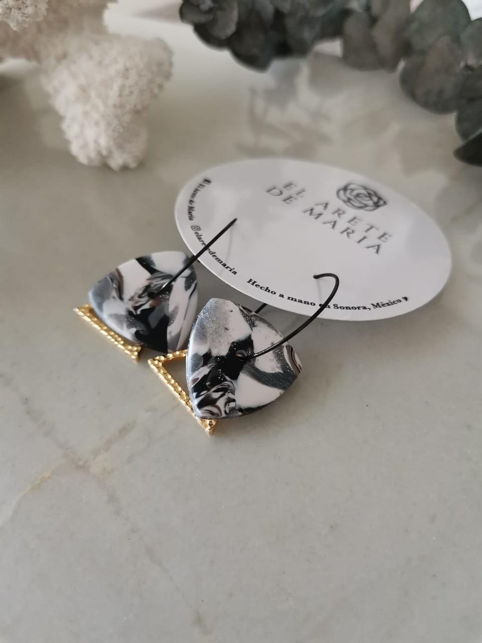 Aretes 3 en 1 triangulo