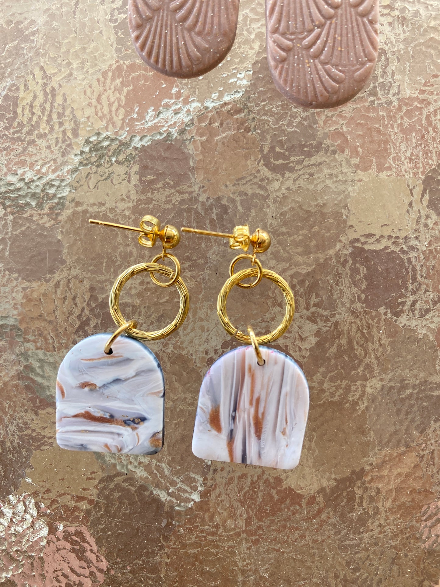 Aretes mármol aros