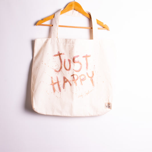 Tote bag Just Happy